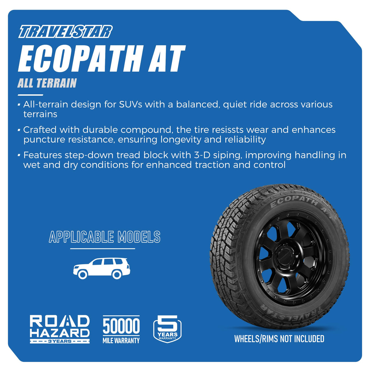 Set of 4 All Terrain Radial Tire Q127