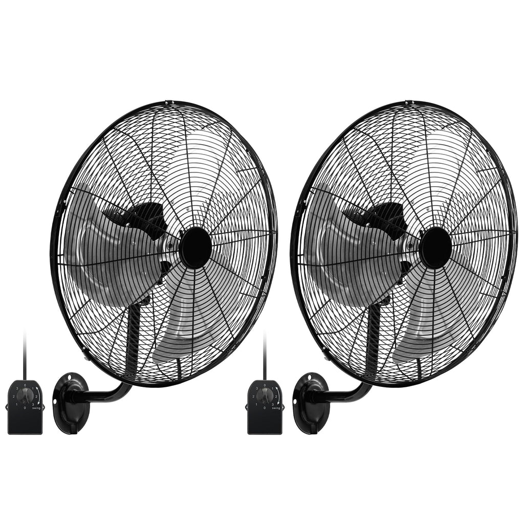20 Inch 3-Speed Oscillating Metal Wall Fan T9184