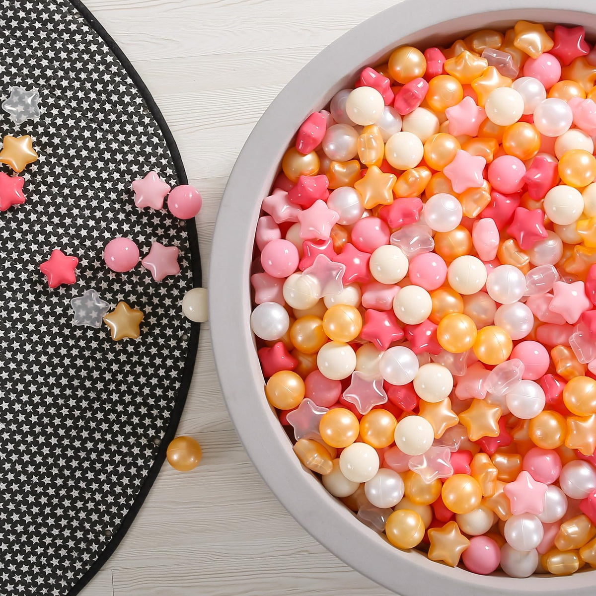 100PCS Phthalate-Free BPA-Free Non-Toxic Crush Proof Plastic Ball Pit Balls R6217