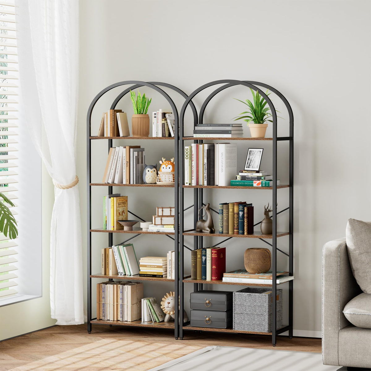 5-Tier Arched Bookshelf O320125
