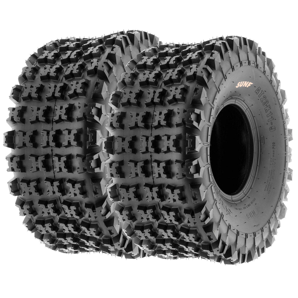 19x7-8 Front & 18x10.5-8 Rear ATV UTV Knobby Sport Tires Set of 4 C29437