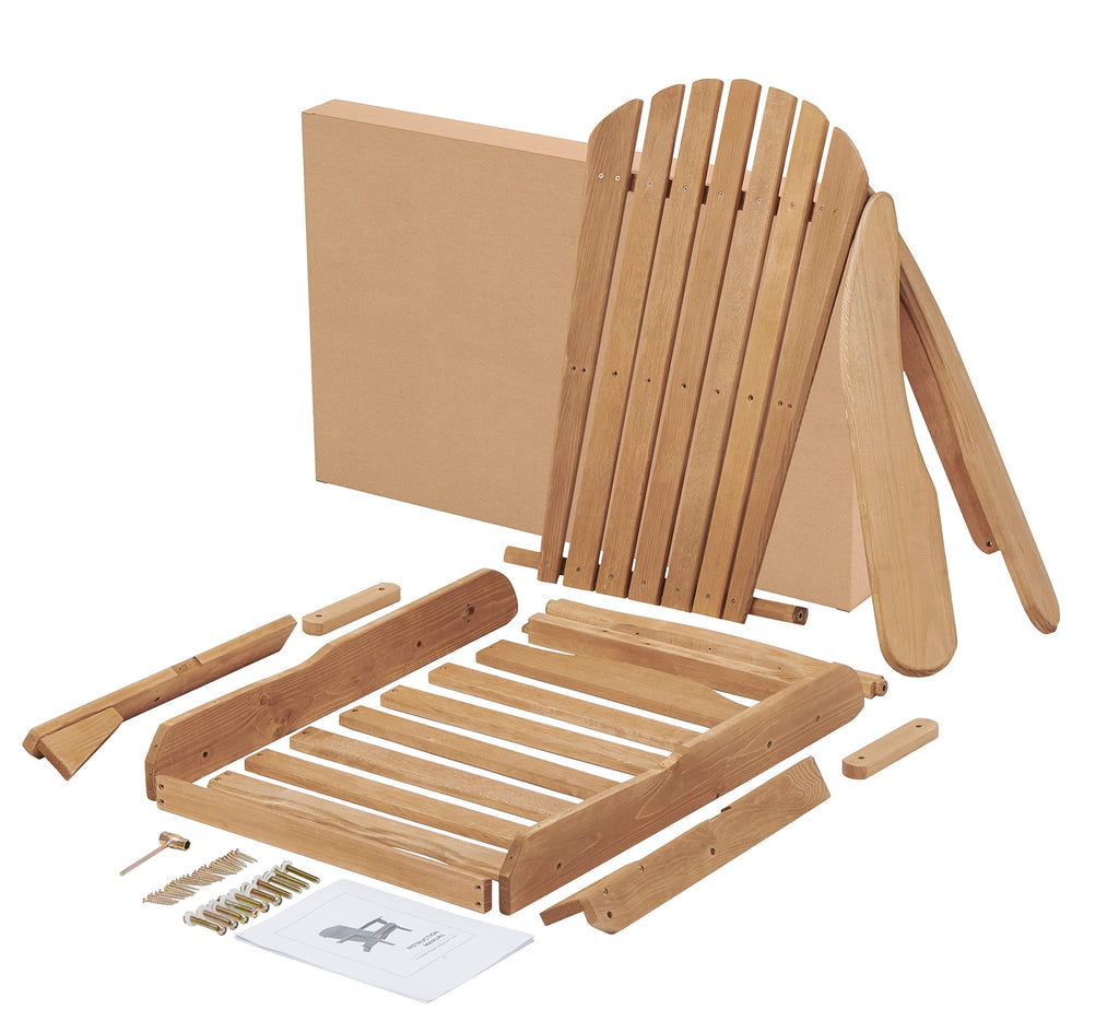 Folding Wood Adirondack Chair Set of 2 F470081