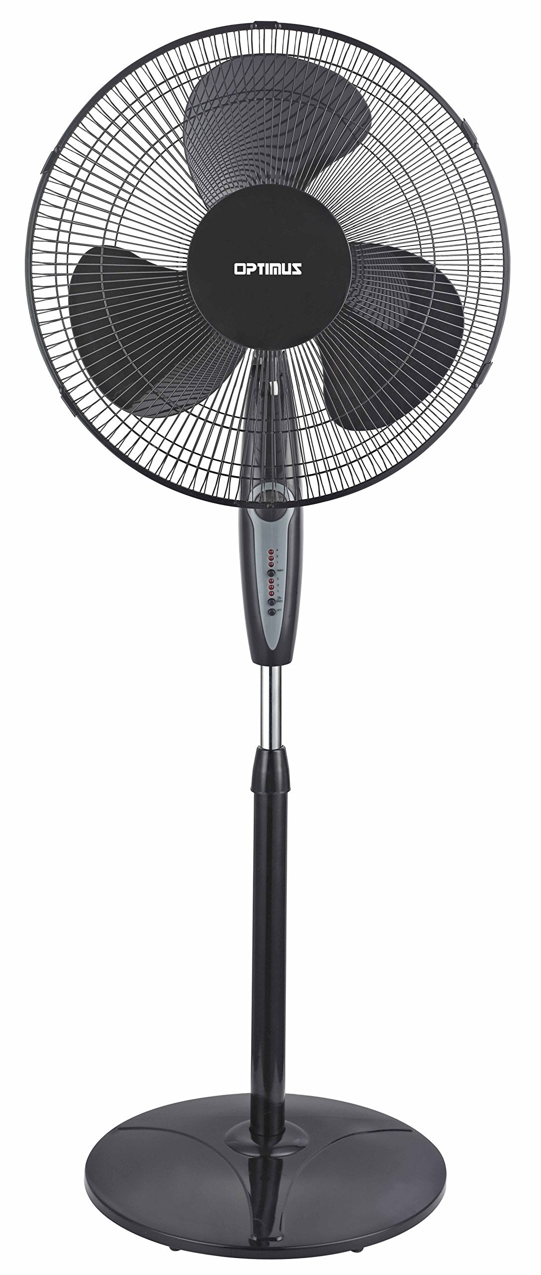 White 16-Inch Oscillating Stand Fan with Remote E364