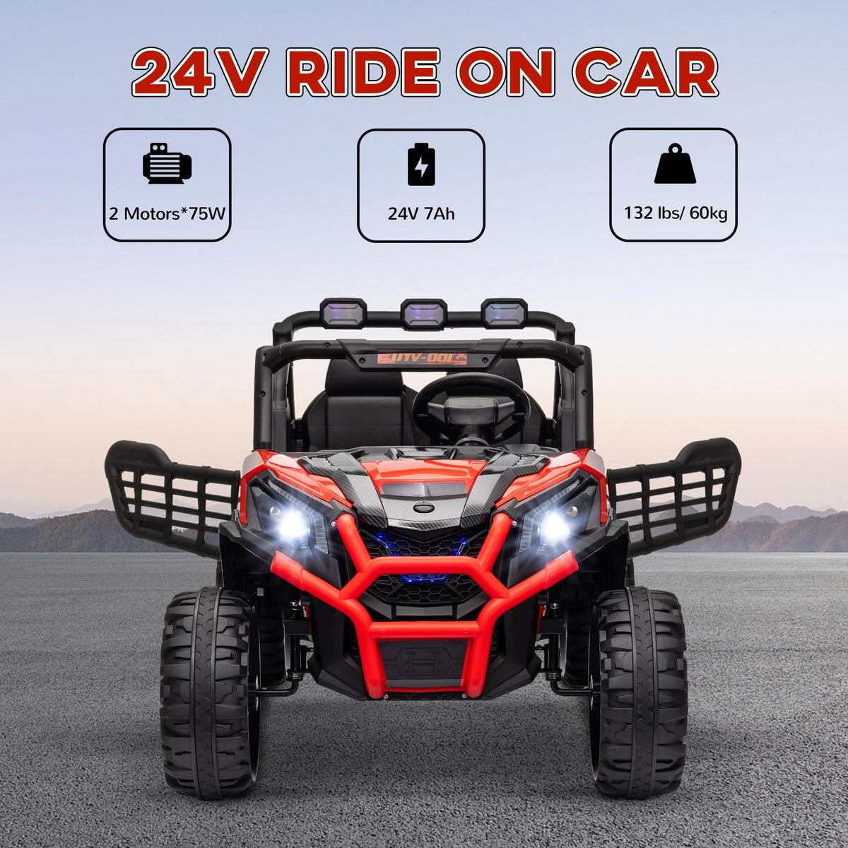 24V 2 Seater Electric Off-Road UTV Truck K708