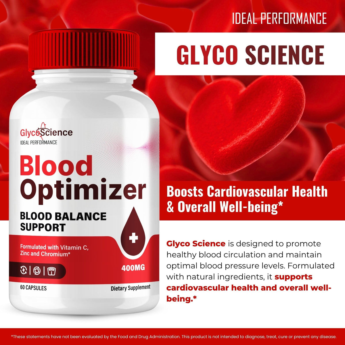 Blood Optimizer Capsules Supplement Pills 3 Pack I122346