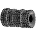 19x7-8 Front & 18x10.5-8 Rear ATV UTV Knobby Sport Tires Set of 4 C29437