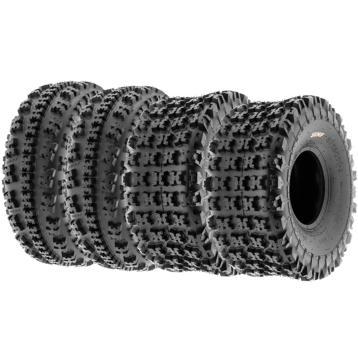 19x7-8 Front & 18x10.5-8 Rear ATV UTV Knobby Sport Tires Set of 4 C29437