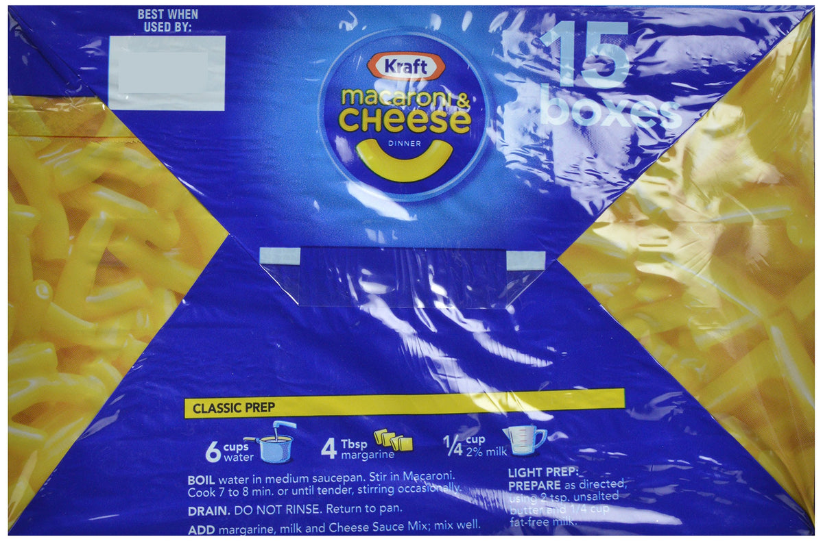 Macaroni & Cheese Dinner 7.25 oz 15 Pack W542949