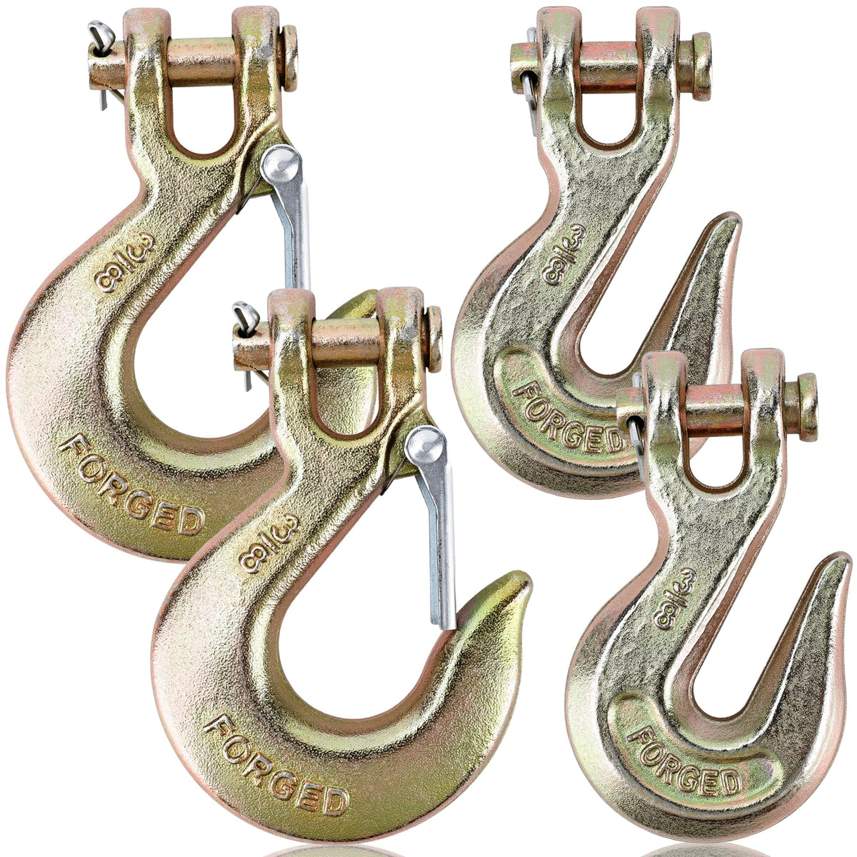 3/8" Clevis Slip Hook Set with Safety Latch G70 Forged Steel R2024