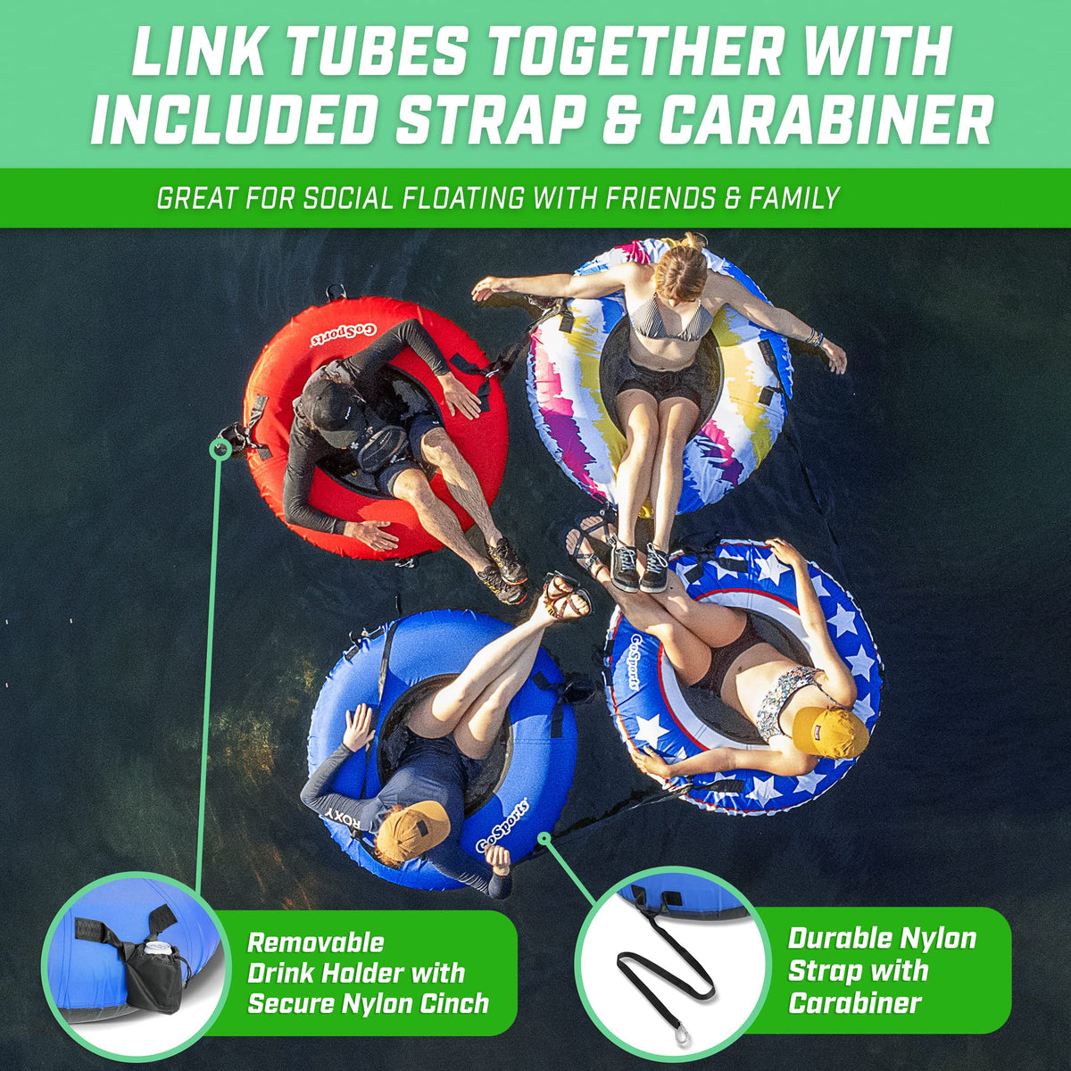 44 Inch Heavy-Duty River Tube with Canvas Cover P570