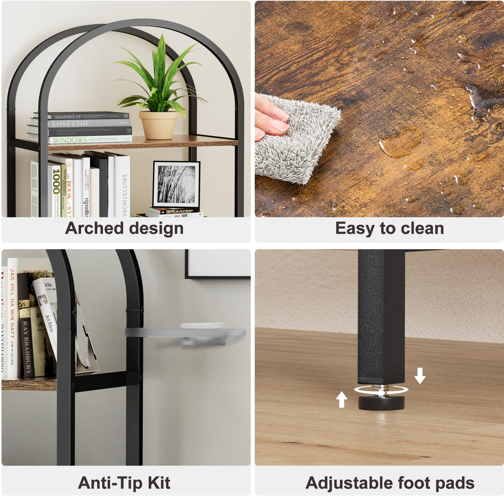 5-Tier Arched Bookshelf O320125