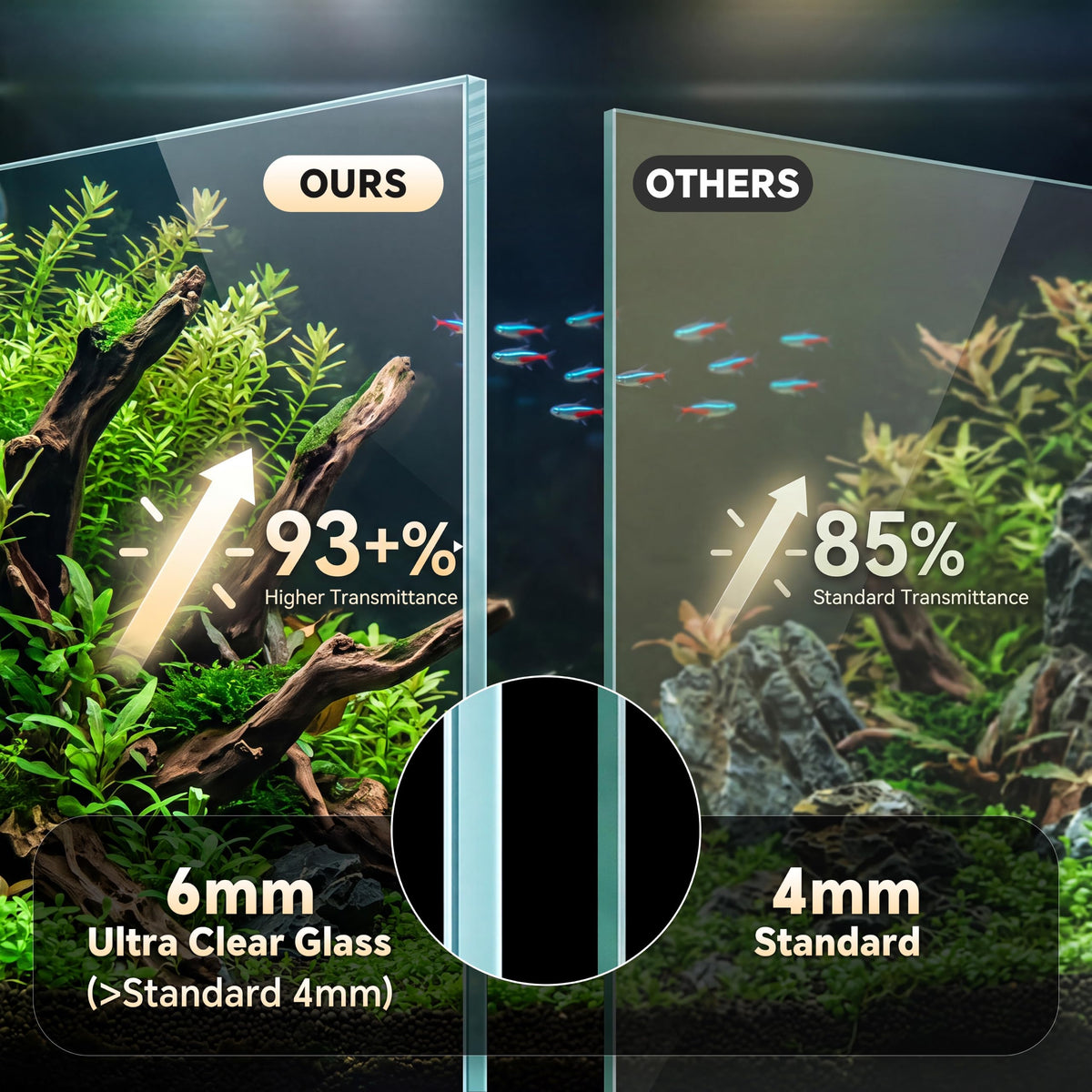 2.58 Gallon Glass Fish Tank R706742