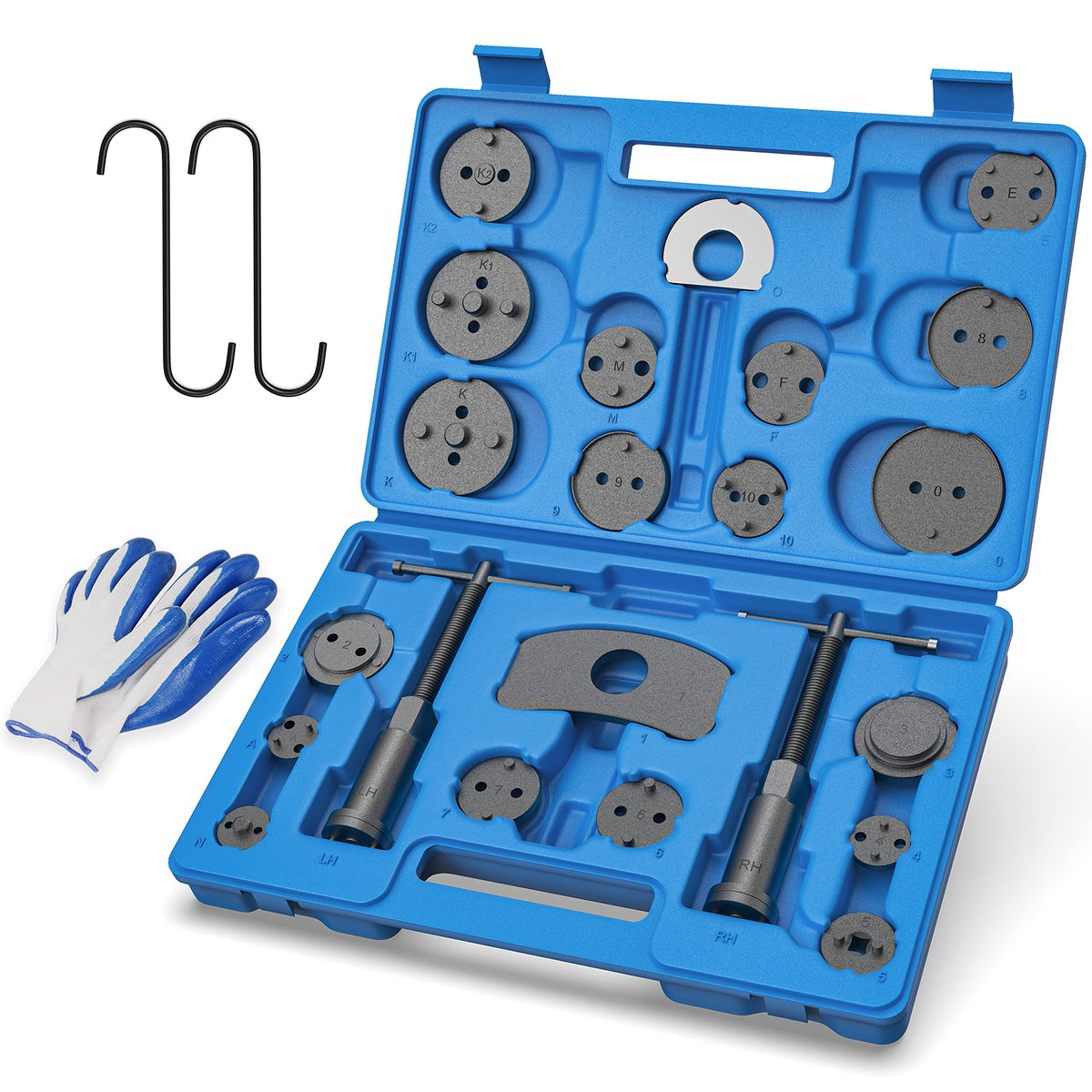 Disc Brake Caliper Wind Back Tool and Piston Compression Set 26 Pieces D876