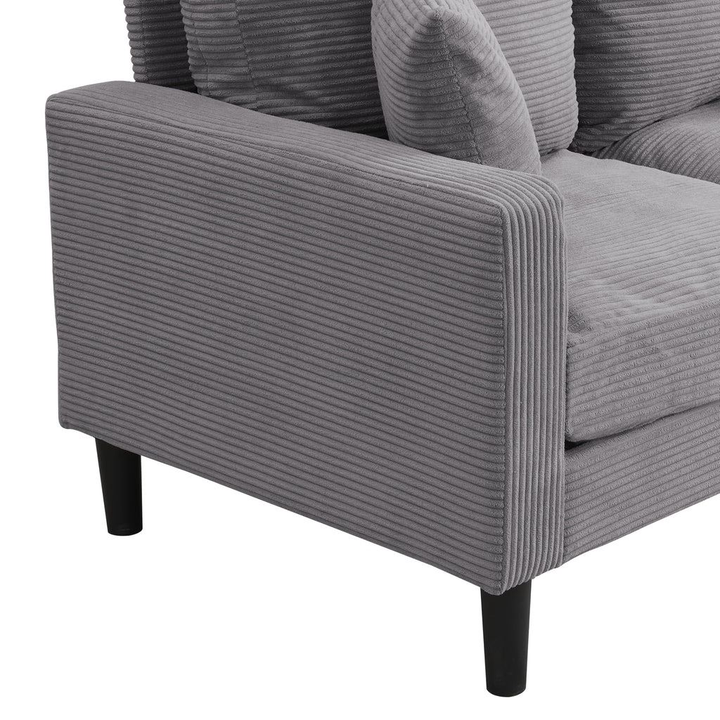 Light Gray 2-Seater Upholstered Sofa Q3975