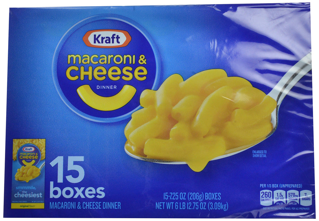 Macaroni & Cheese Dinner 7.25 oz 15 Pack W542949