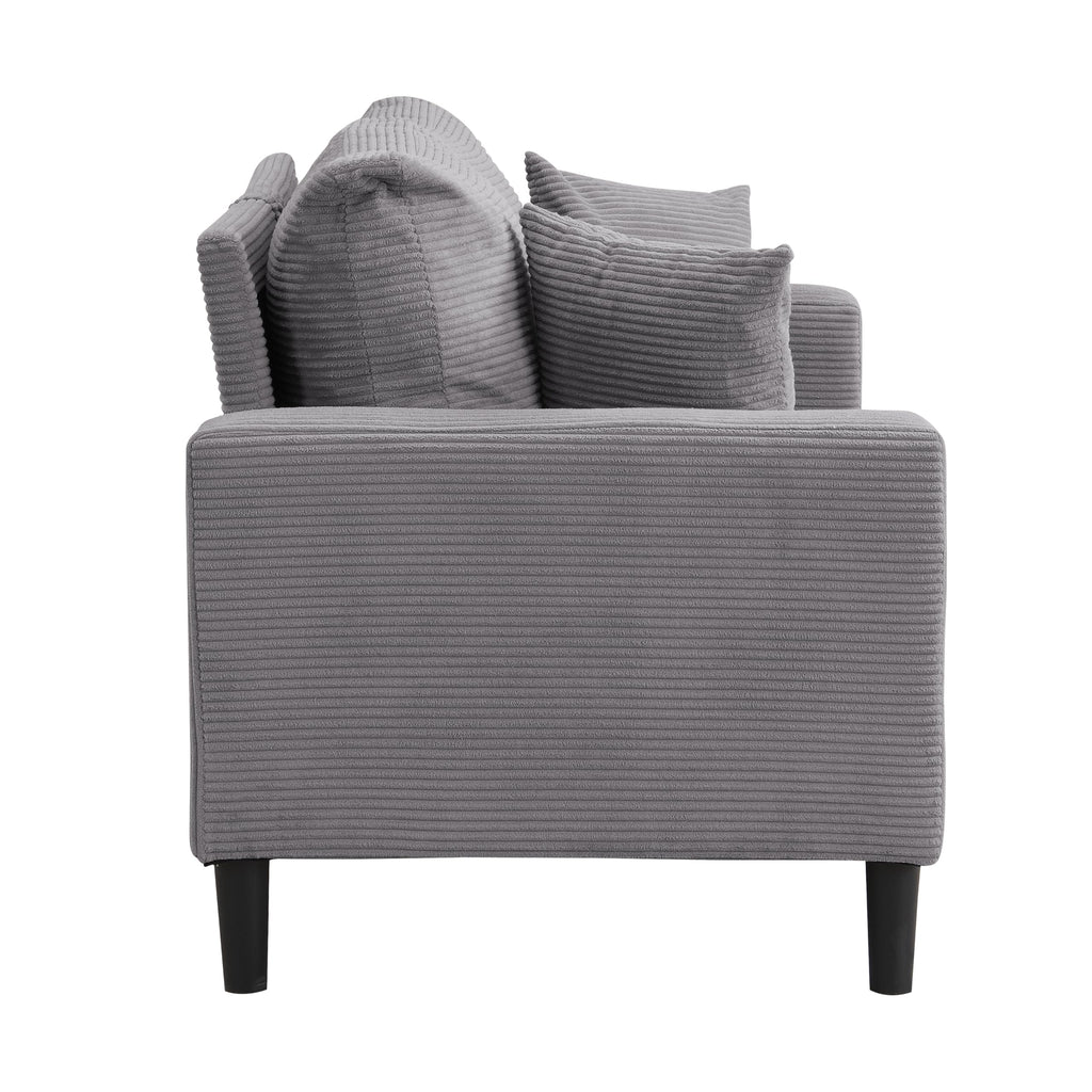 Light Gray 2-Seater Upholstered Sofa Q3975