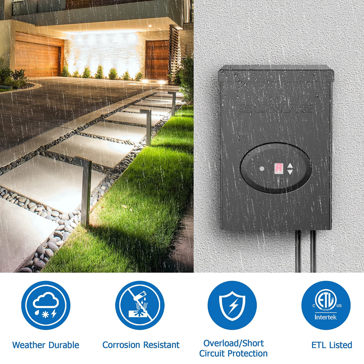 6 Pack Low Voltage LED Landscape Lights with Transformer Q901587