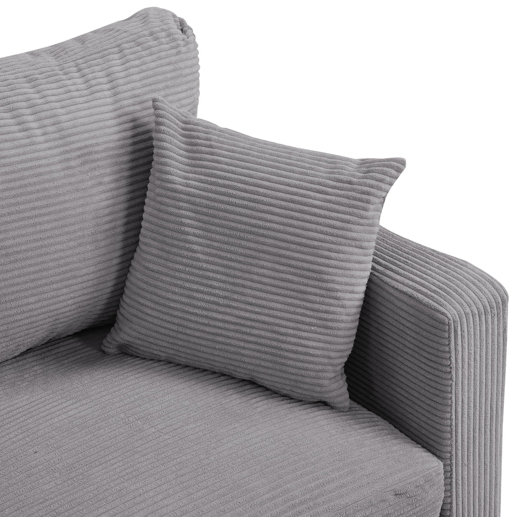 Light Gray 2-Seater Upholstered Sofa Q3975
