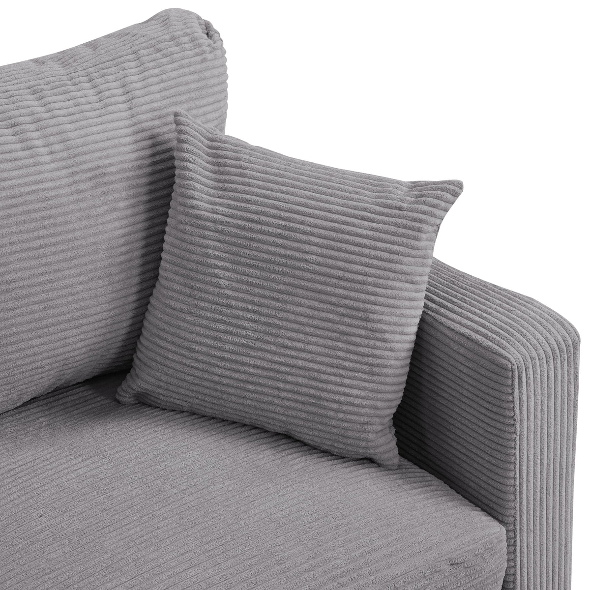 Light Gray 2-Seater Upholstered Sofa Q3975